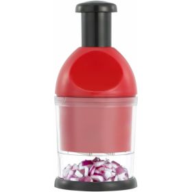 Manual Hand Food Chopper, Easy Clean Vegetable & Onion Cutter, Dishwasher Safe, Red (Option: red)